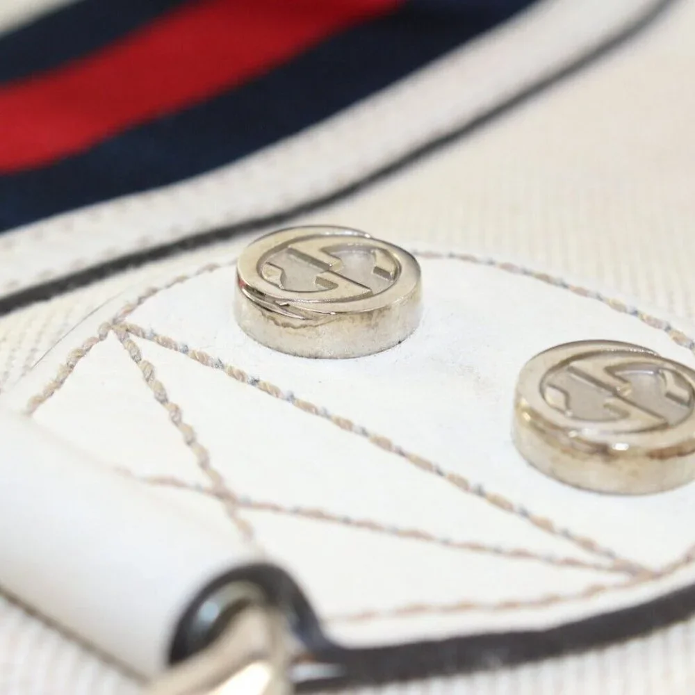 Gucci Navy Web Ivory Tote 2GK0104K